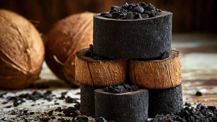 فحم شيشه جوز الهند